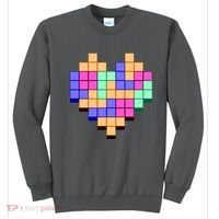 Heart Block Game Valentine's Day Gamer Love Sweatshirt thumb 0