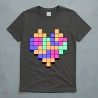 Heart Block Game Valentine's Day Gamer Love T-Shirt thumb 5
