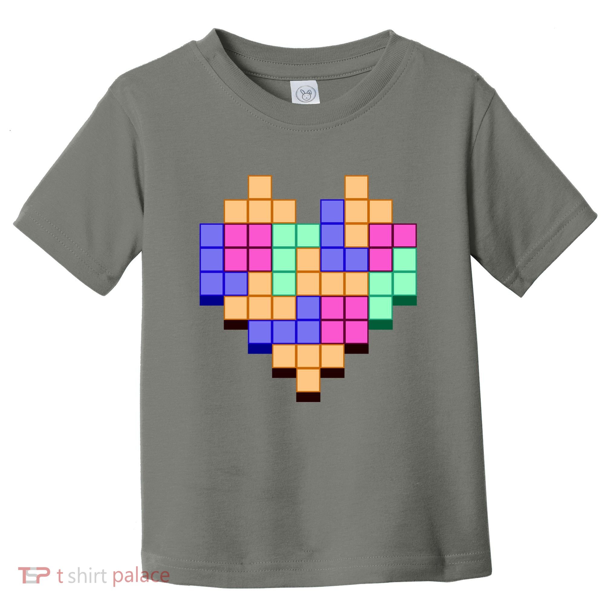 Heart Block Game Valentine's Day Gamer Love Toddler T-Shirt