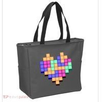 Heart Block Game Valentine's Day Gamer Love Tote Bag thumb 2