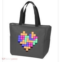 Heart Block Game Valentine's Day Gamer Love Tote Bag thumb 3