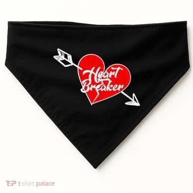 Heart Breaker Valentine's Day Broken Heart Arrow USA-Made Doggie Bandana