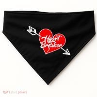 Heart Breaker Valentine's Day Broken Heart Arrow USA-Made Doggie Bandana thumb 0