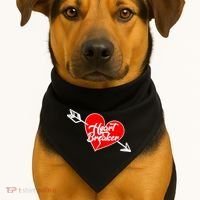 Heart Breaker Valentine's Day Broken Heart Arrow USA-Made Doggie Bandana thumb 1