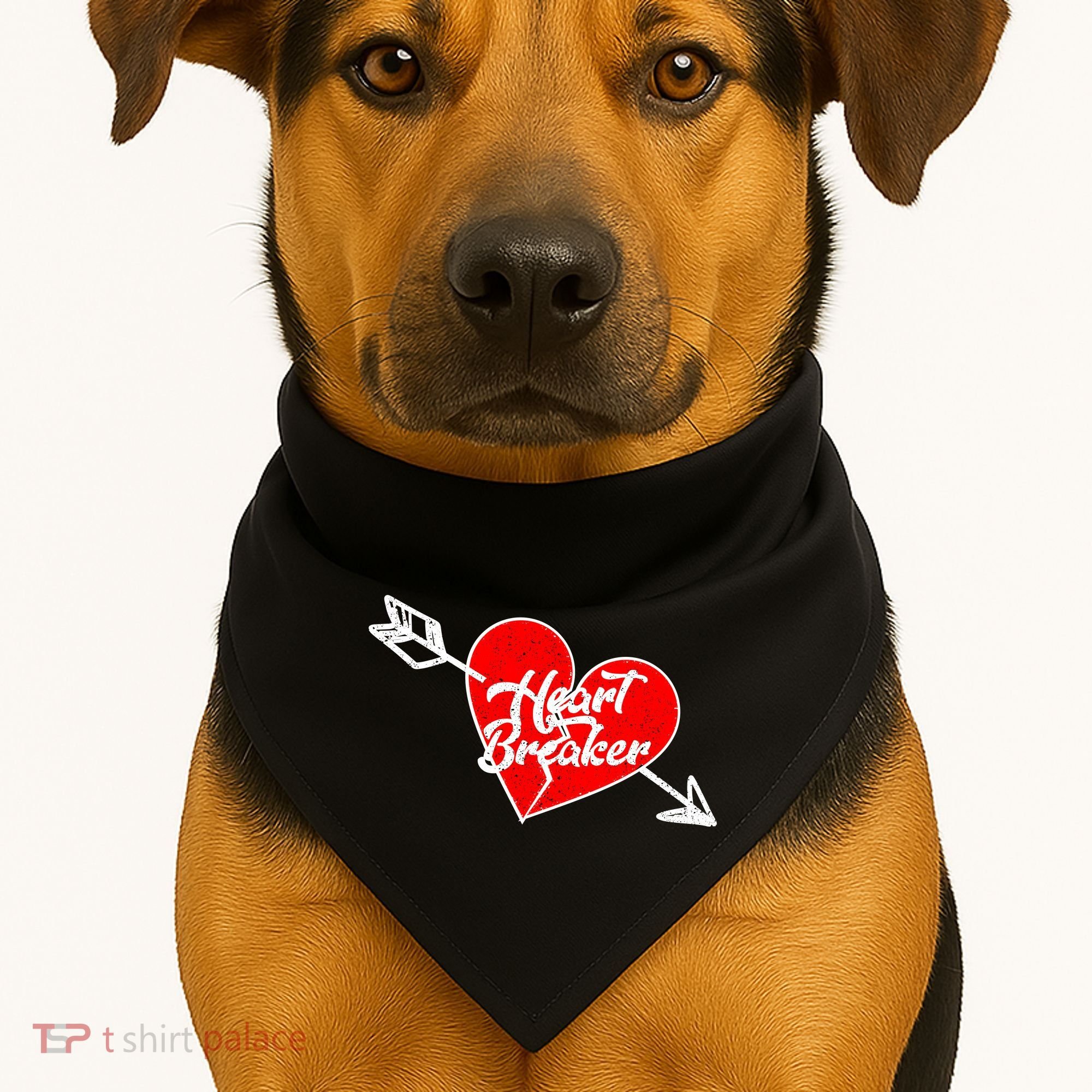 Heart Breaker Valentine's Day Broken Heart Arrow USA-Made Doggie Bandana