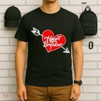 Heart Breaker Valentine's Day Broken Heart Arrow T-Shirt thumb 6
