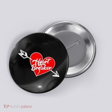 Heart Breaker Valentine's Day Broken Heart Arrow Button