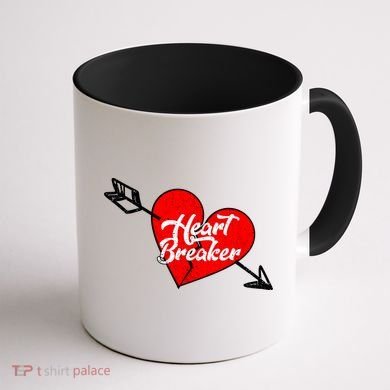 Heart Breaker Valentine's Day Broken Heart Arrow Coffee Mug back