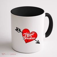 Heart Breaker Valentine's Day Broken Heart Arrow Coffee Mug thumb 1