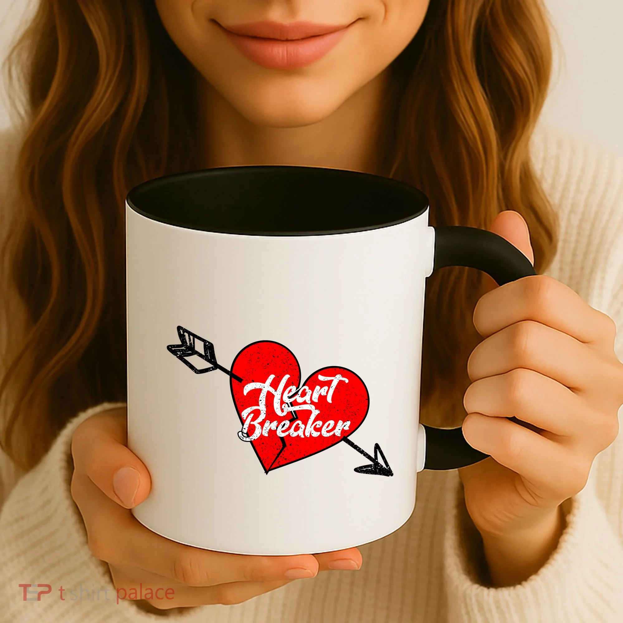Heart Breaker Valentine's Day Broken Heart Arrow Coffee Mug
