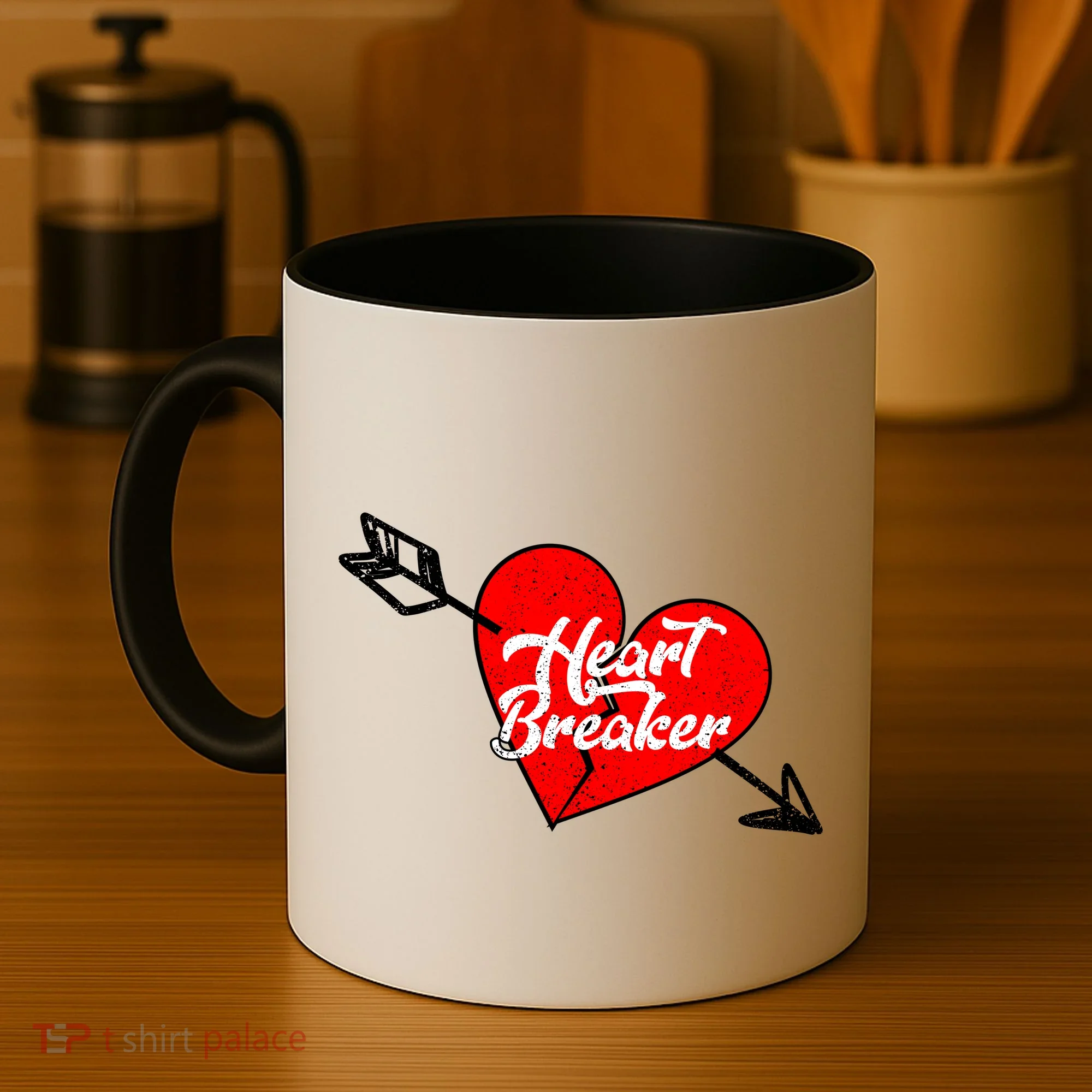 Heart Breaker Valentine's Day Broken Heart Arrow Coffee Mug