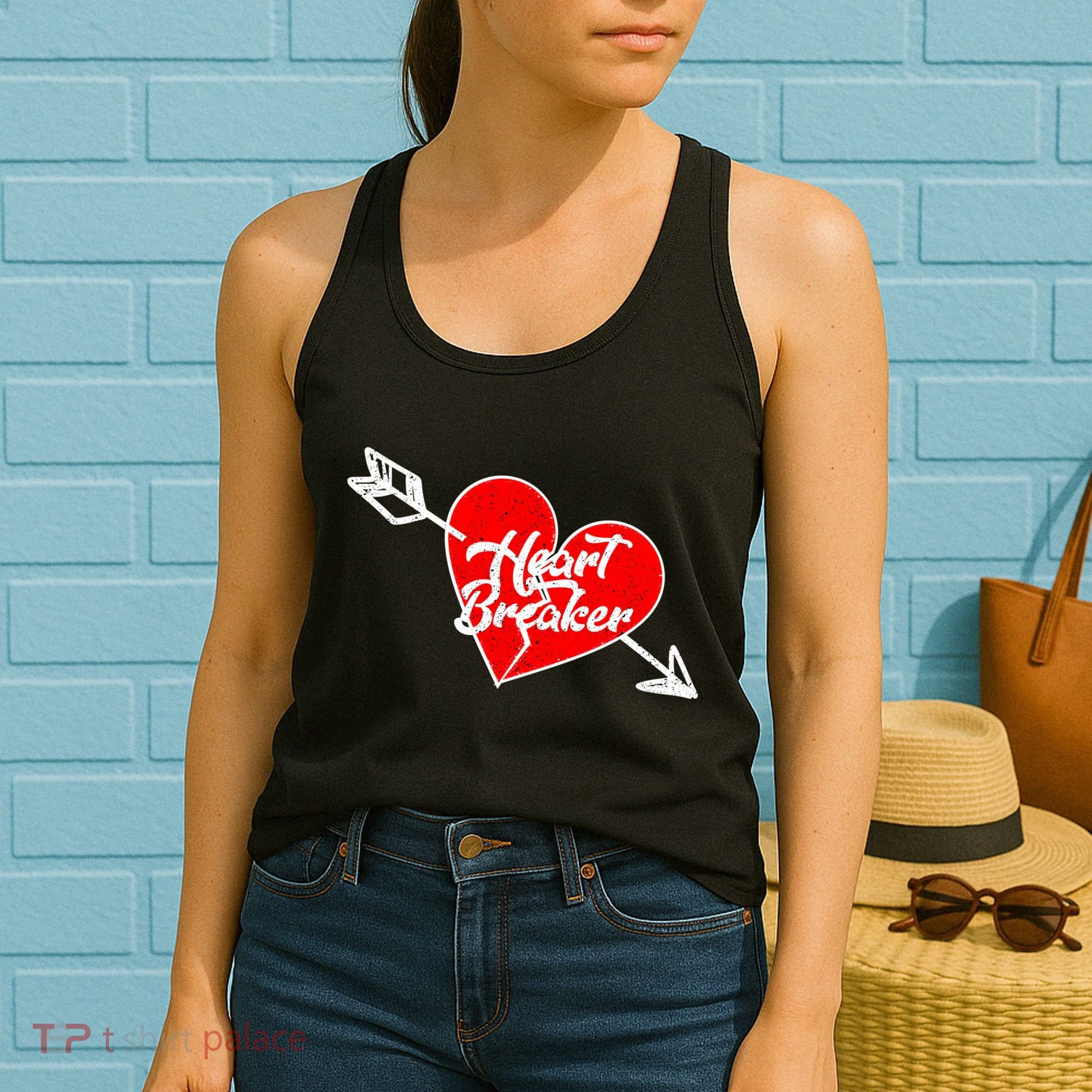 Heart Breaker Valentine's Day Broken Heart Arrow Women's Tank Top