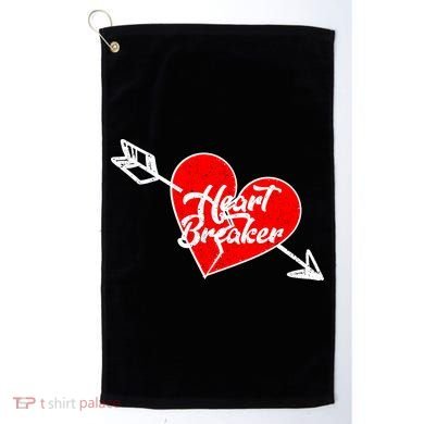 Heart Breaker Valentine's Day Broken Heart Arrow Golf Towel