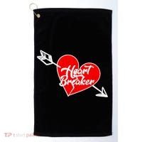 Heart Breaker Valentine's Day Broken Heart Arrow Golf Towel thumb 0