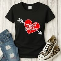 Heart Breaker Valentine's Day Broken Heart Arrow Women's T-Shirt thumb 3