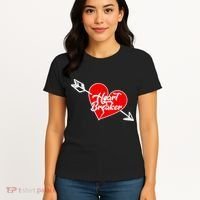 Heart Breaker Valentine's Day Broken Heart Arrow Women's T-Shirt thumb 4