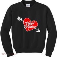 Heart Breaker Valentine's Day Broken Heart Arrow Kids Sweatshirt thumb 0