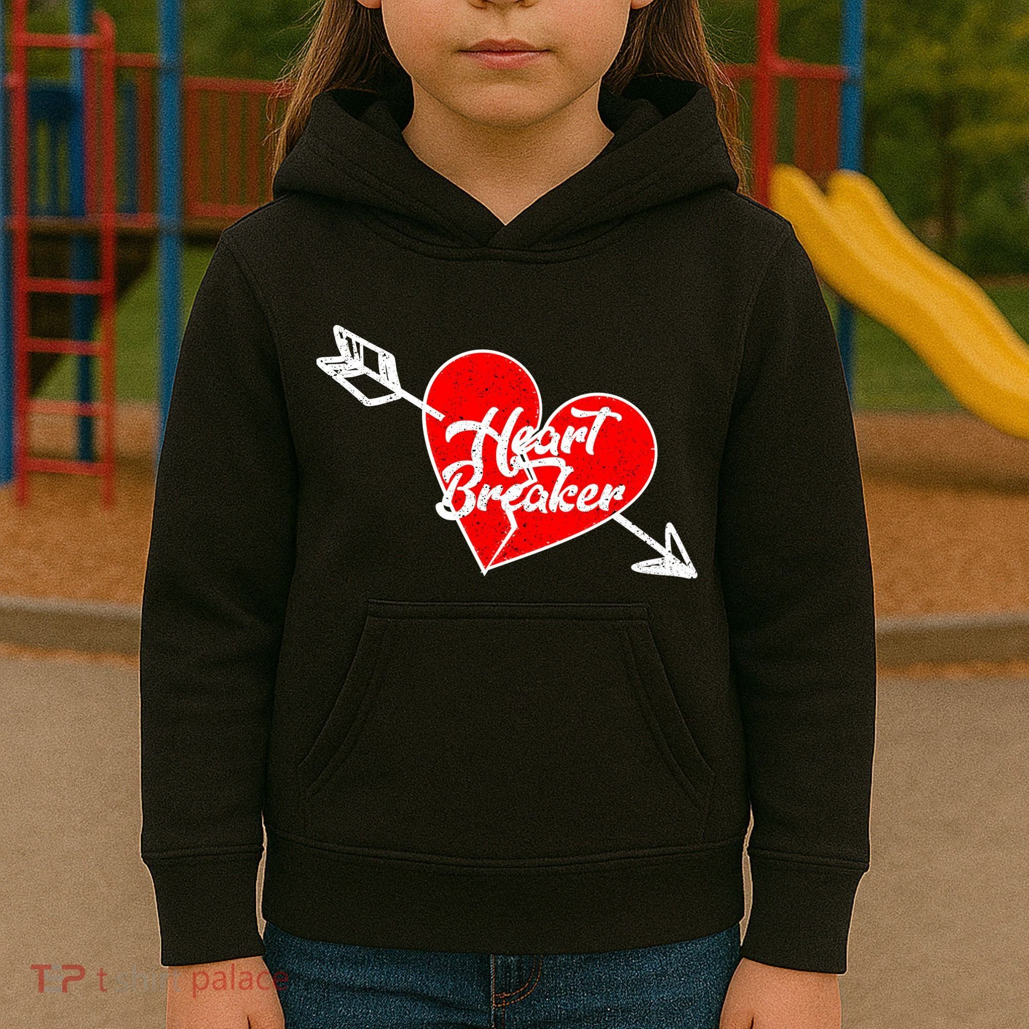 Heart Breaker Valentine's Day Broken Heart Arrow Kids Hoodie
