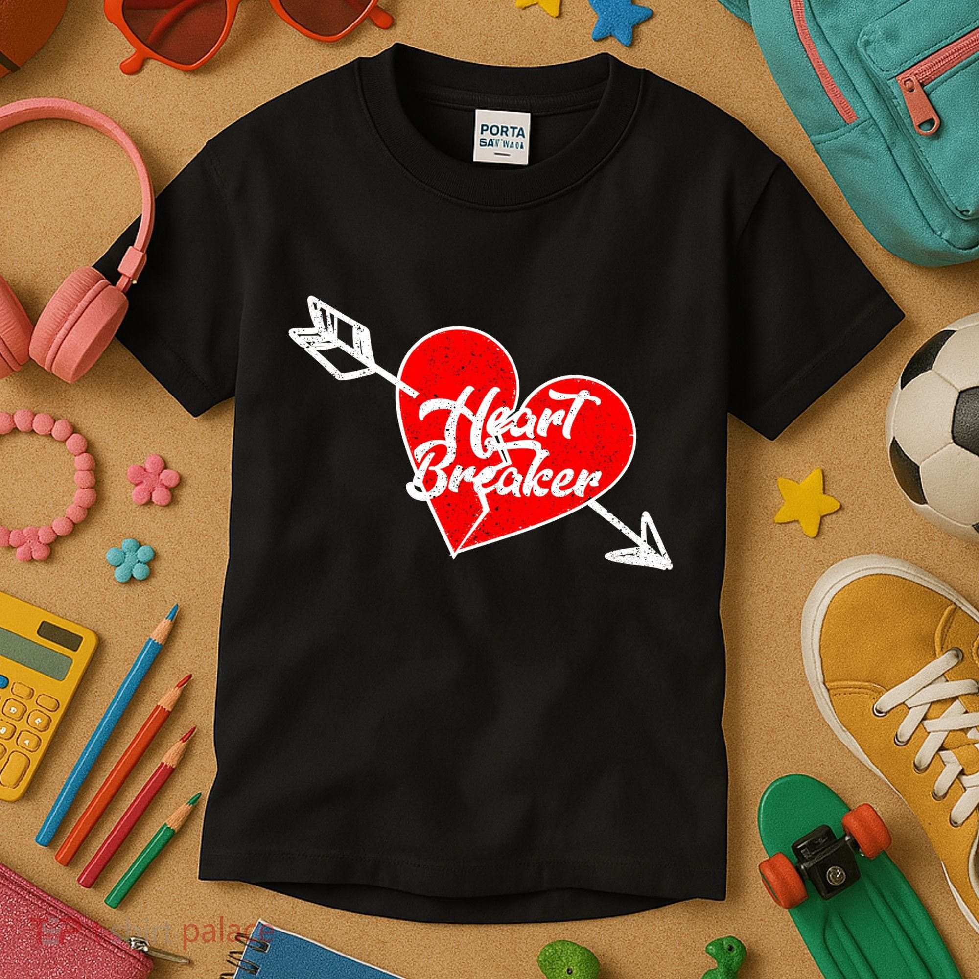Heart Breaker Valentine's Day Broken Heart Arrow Kids T-Shirt