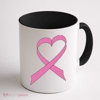 Heart Breast Cancer Ribbon Coffee Mug thumb 1