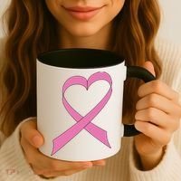 Heart Breast Cancer Ribbon Coffee Mug thumb 3