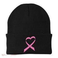 Heart Breast Cancer Ribbon Beanie thumb 0