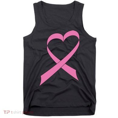 Heart Breast Cancer Ribbon Tank Top