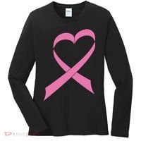 Heart Breast Cancer Ribbon Women's Long Sleeve Shirt thumb 0