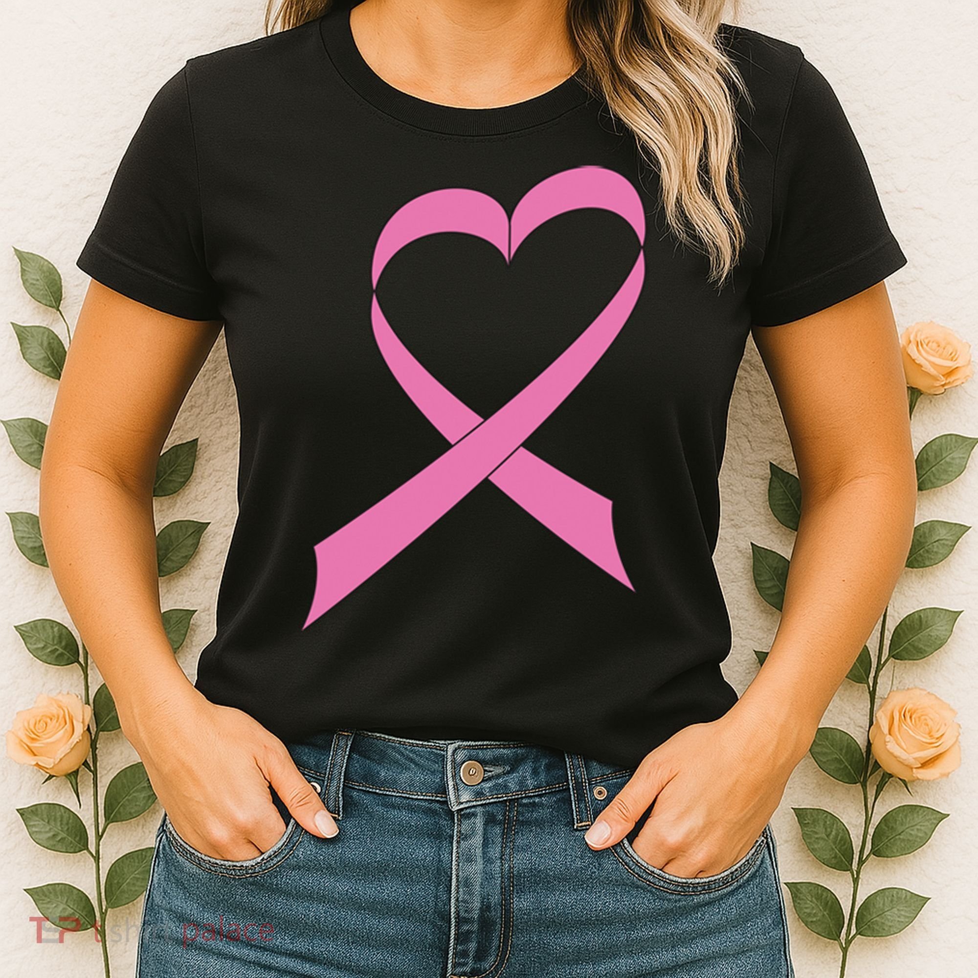 Heart Breast Cancer Ribbon Women's T-Shirt