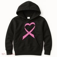 Heart Breast Cancer Ribbon Kids Hoodie thumb 0