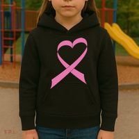 Heart Breast Cancer Ribbon Kids Hoodie thumb 3