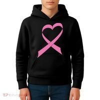 Heart Breast Cancer Ribbon Kids Hoodie thumb 4