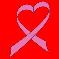 Heart Breast Cancer Ribbon Santa Hat thumb 1