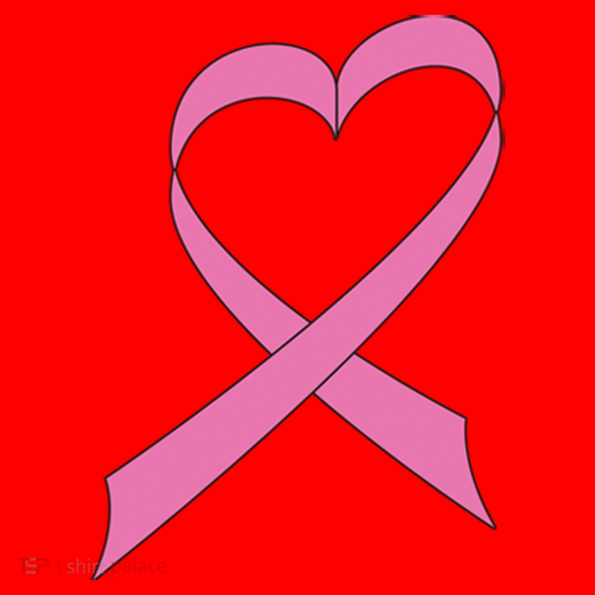 Heart Breast Cancer Ribbon Santa Hat