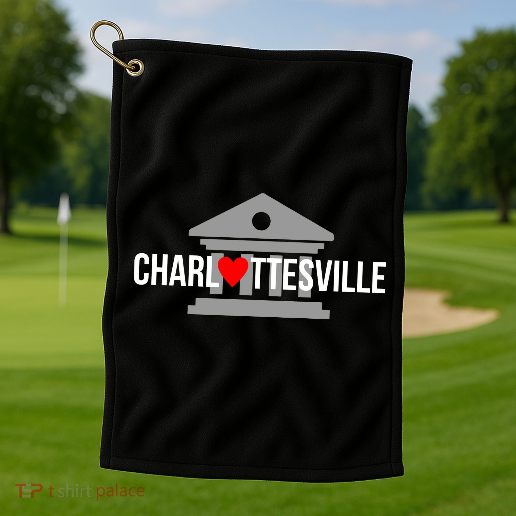 Heart Charlottesville Golf Towel