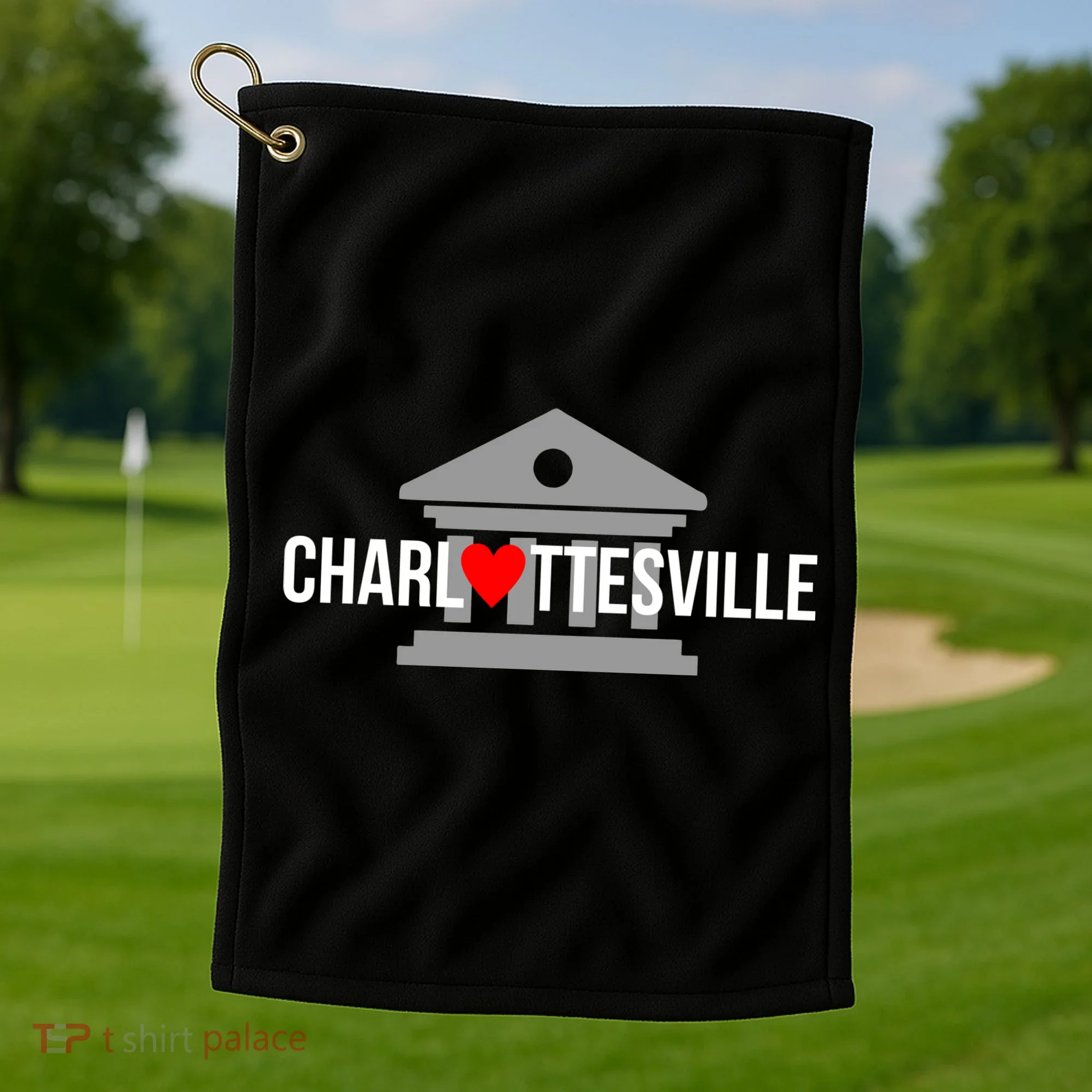 Heart Charlottesville Golf Towel