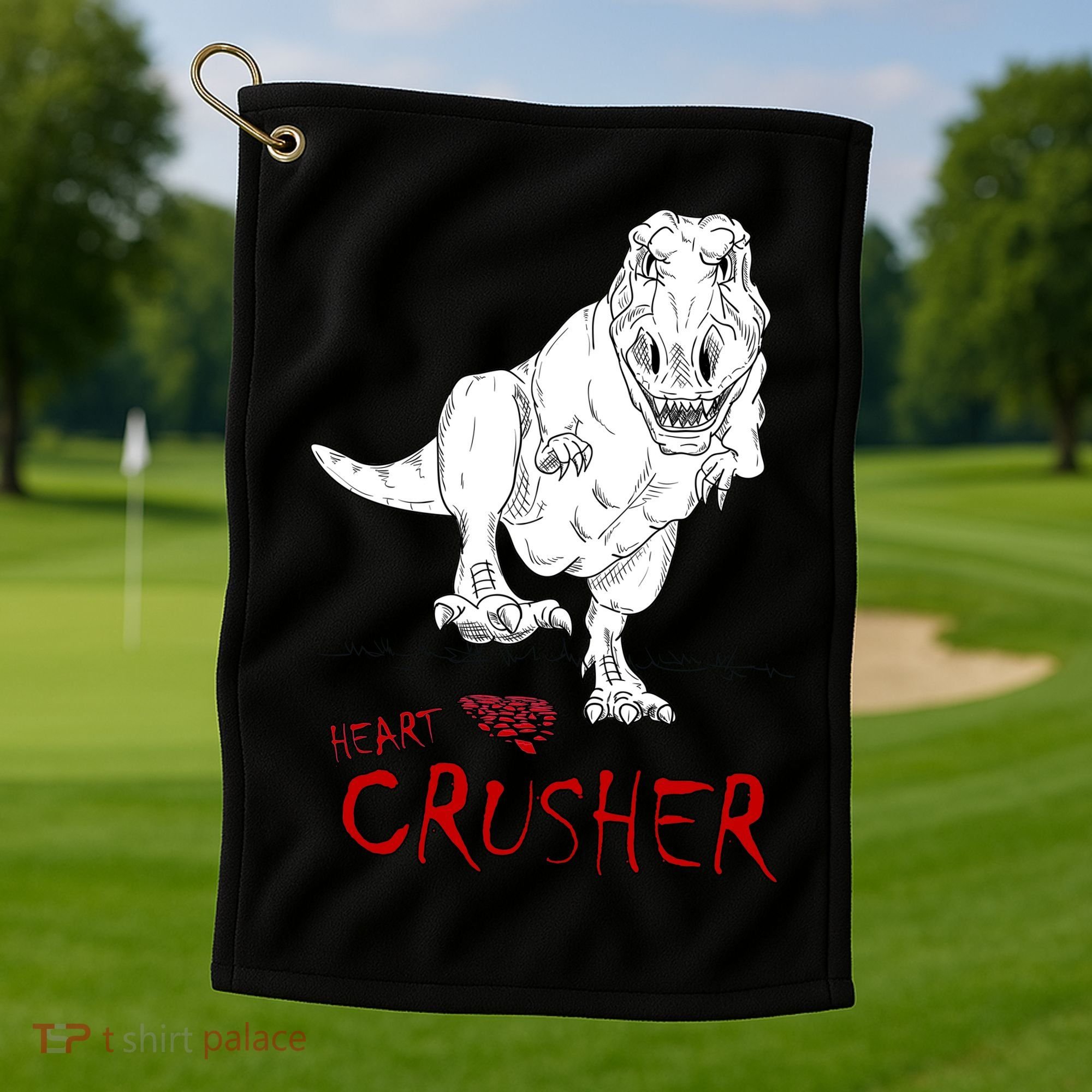 Heart Crusher Valentine's Day Golf Towel