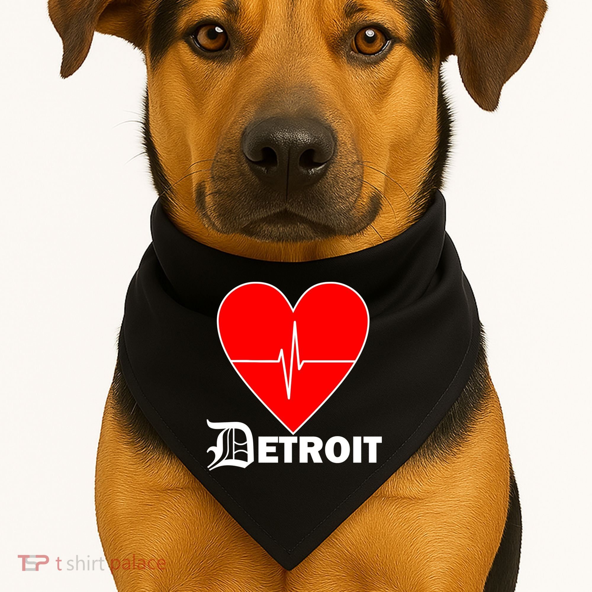 Heart Detroit Pulse USA-Made Doggie Bandana