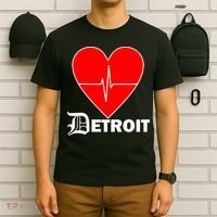 Heart Detroit Pulse T-Shirt thumb 6