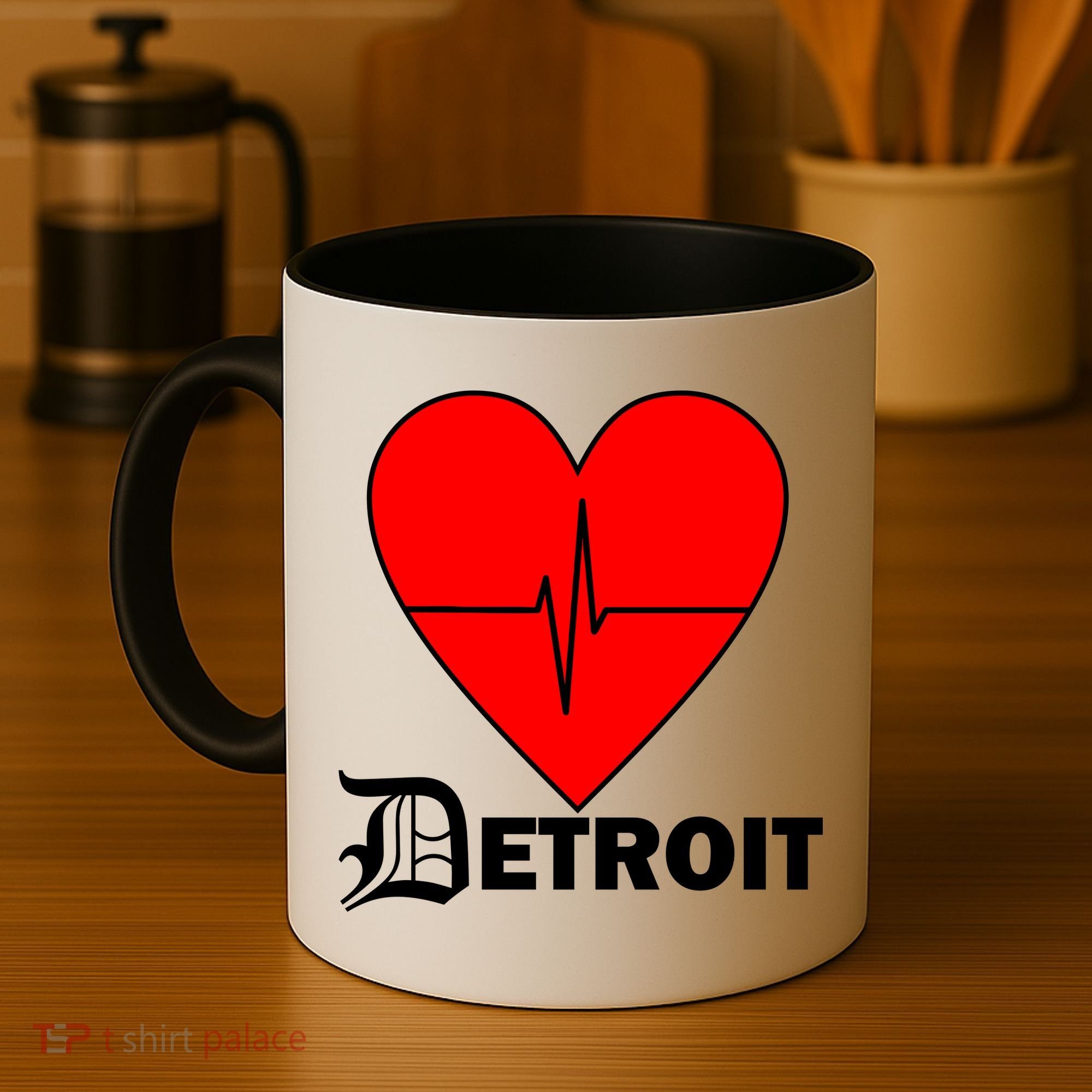 Heart Detroit Pulse Coffee Mug
