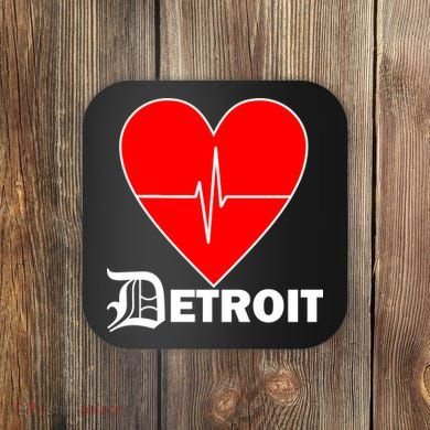 Heart Detroit Pulse Coaster