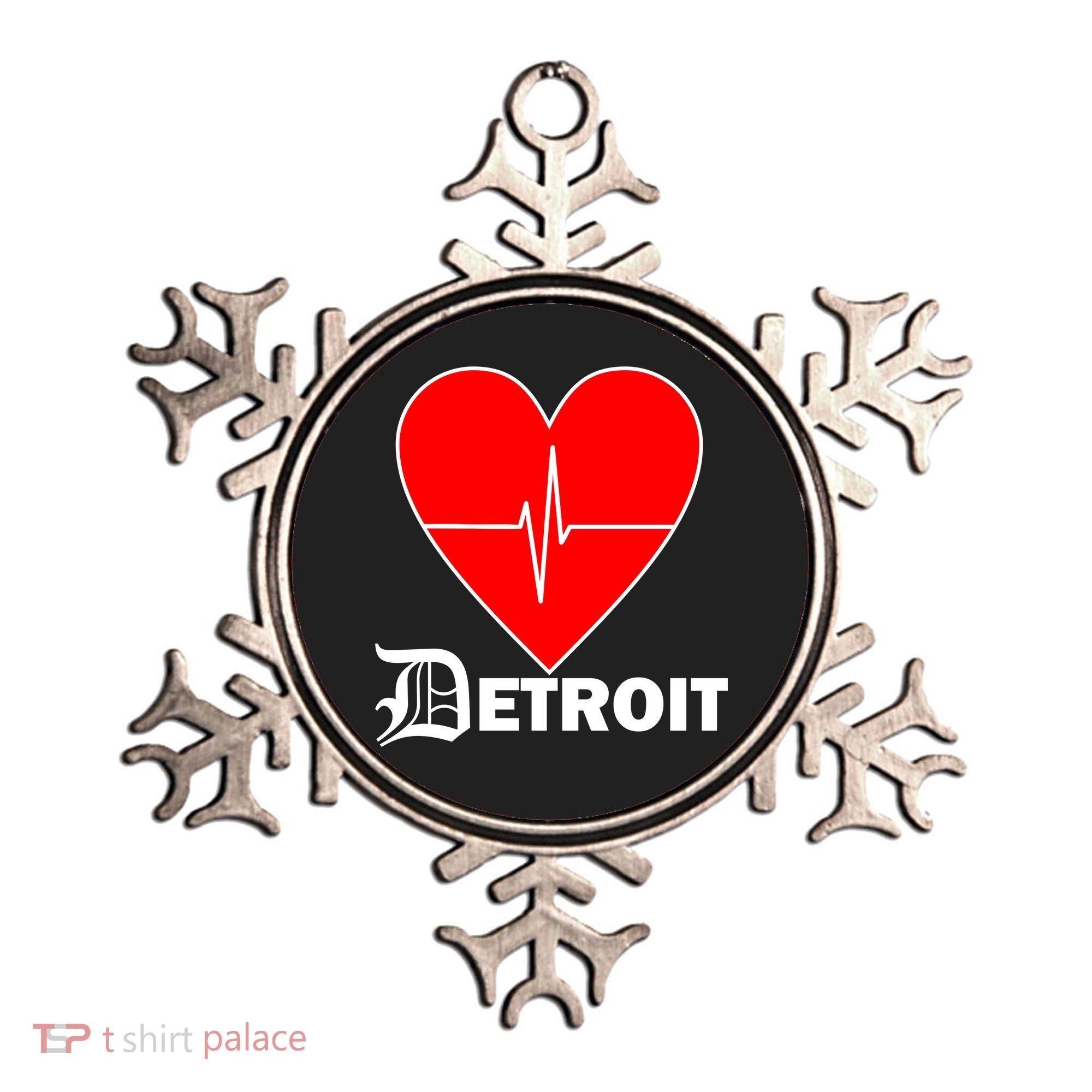 Heart Detroit Pulse Ornament
