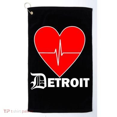 Heart Detroit Pulse Golf Towel