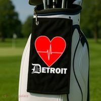 Heart Detroit Pulse Golf Towel thumb 2