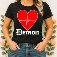 Heart Detroit Pulse Women's T-Shirt thumb 2