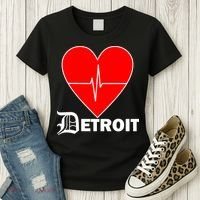 Heart Detroit Pulse Women's T-Shirt thumb 3