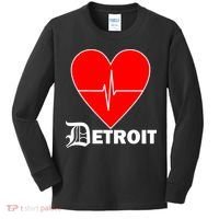 Heart Detroit Pulse Kids Long Sleeve Shirt thumb 0