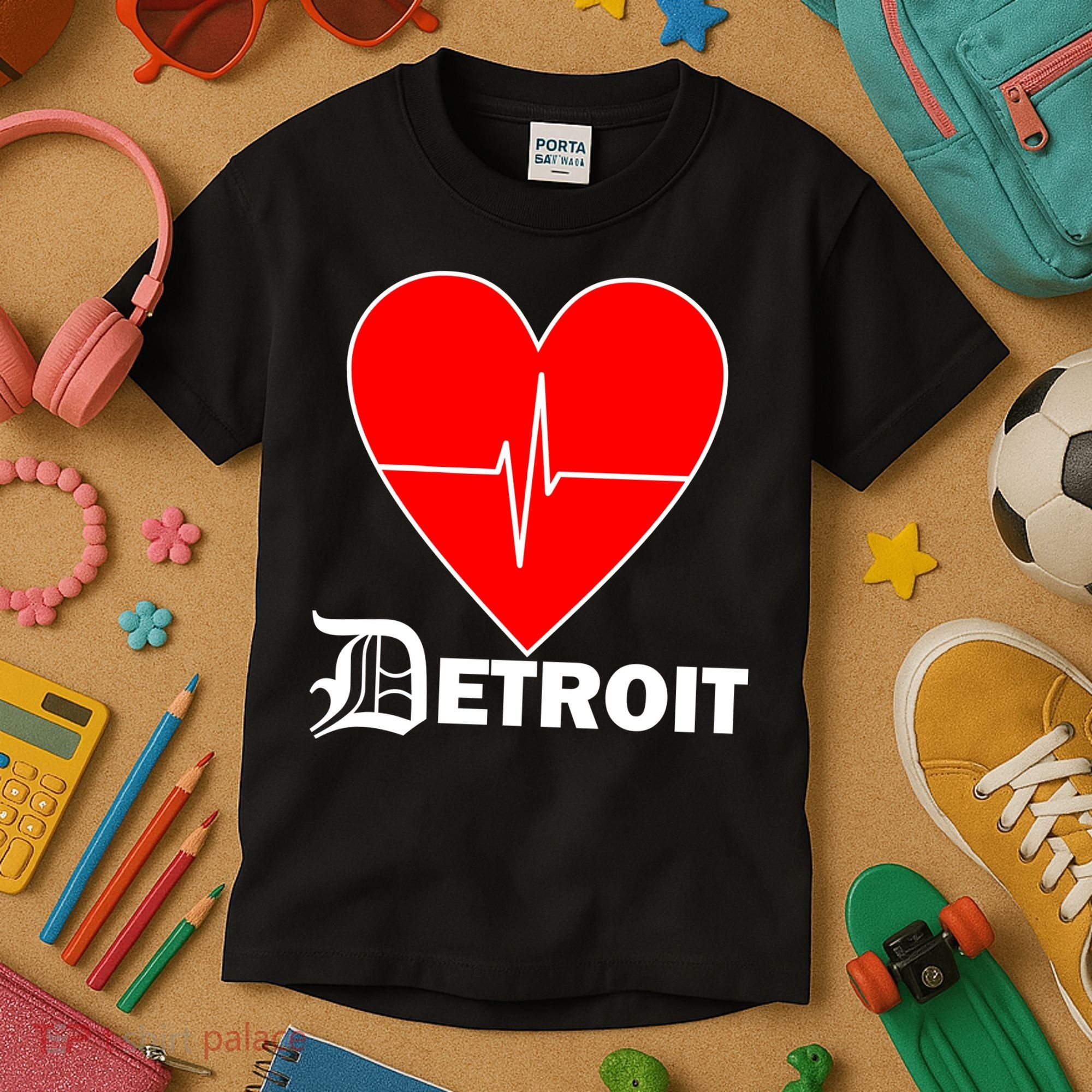 Heart Detroit Pulse Kids T-Shirt