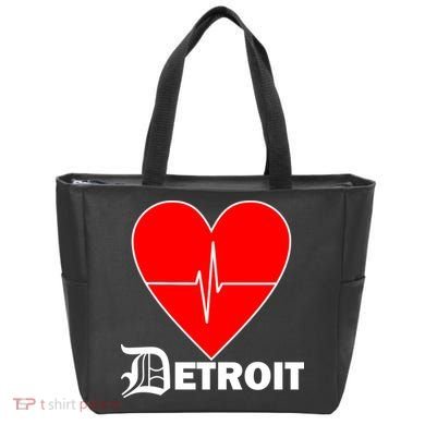 Heart Detroit Pulse Tote Bag