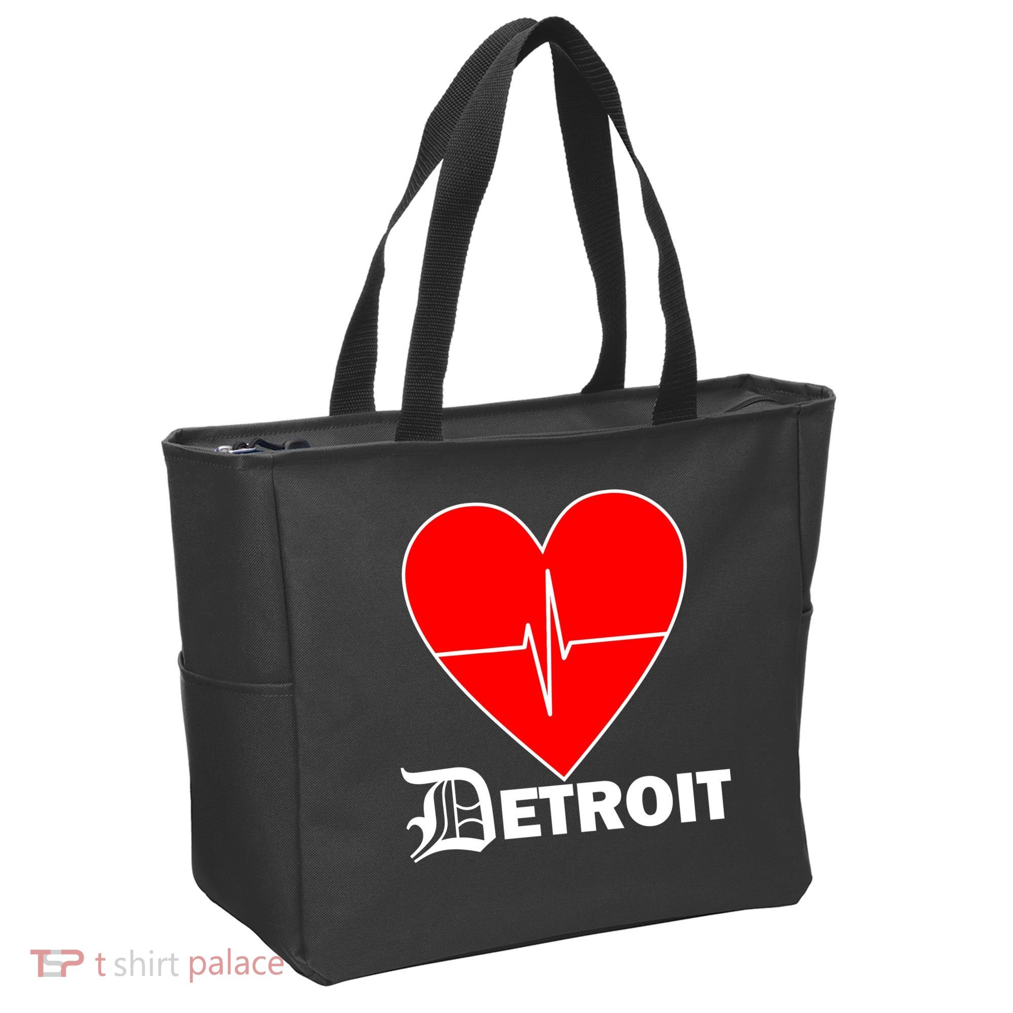Heart Detroit Pulse Tote Bag
